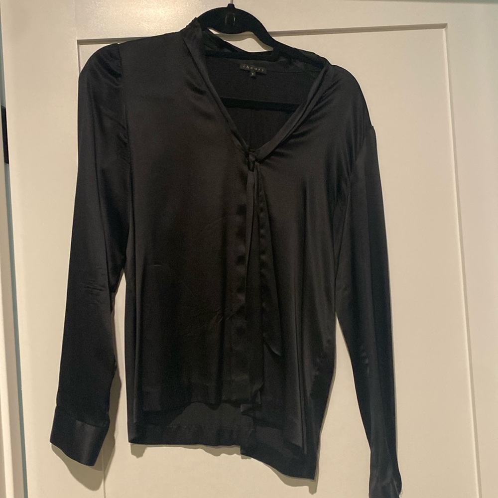 Silk Theory Blouse with Bow